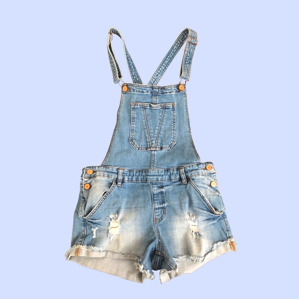Refuge Denim Overall Shorts